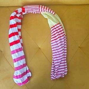 The Limited Multi Color Yellow, White, Red Stripes Scarf